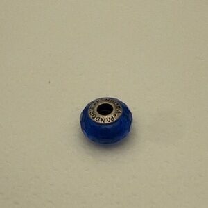 Pandora Blue Faceted Glass Charm Bead